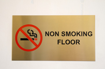 No smoking floor sign