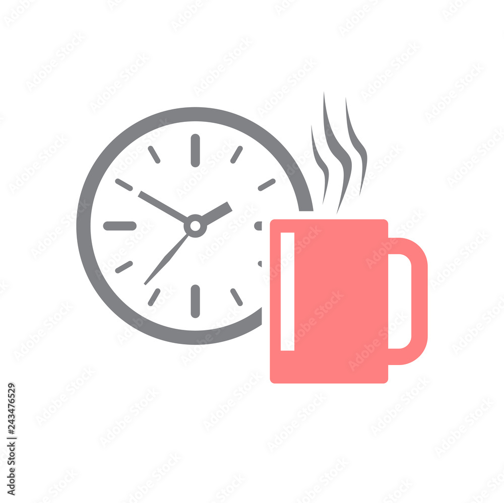 Poster business break icon on white background for graphic and web design, modern simple vector sign. inter