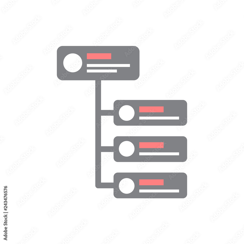 Poster business it solution icon on white background for graphic and web design, modern simple vector sign.