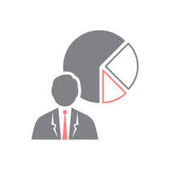 Businessman icon on white background for graphic and web design, Modern simple vector sign. Internet concept. Trendy symbol for website design web button or mobile