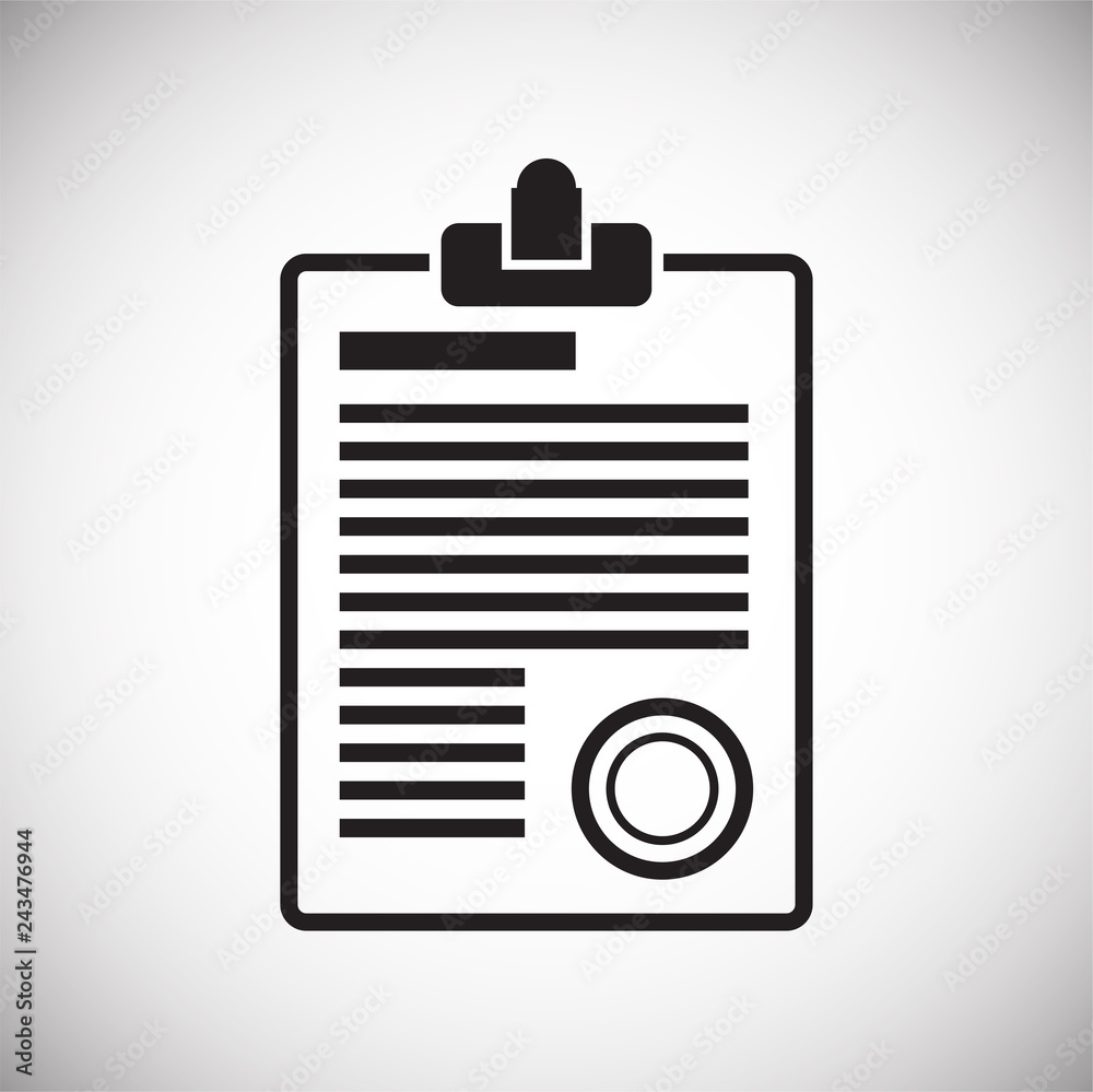 Poster business document icon on white background for graphic and web design, modern simple vector sign. in