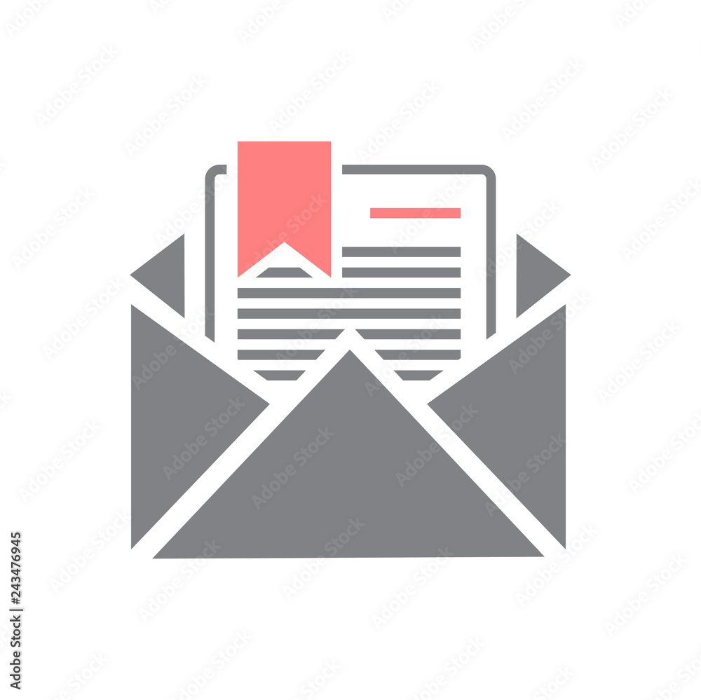 Poster business document icon on white background for graphic and web design, modern simple vector sign. in