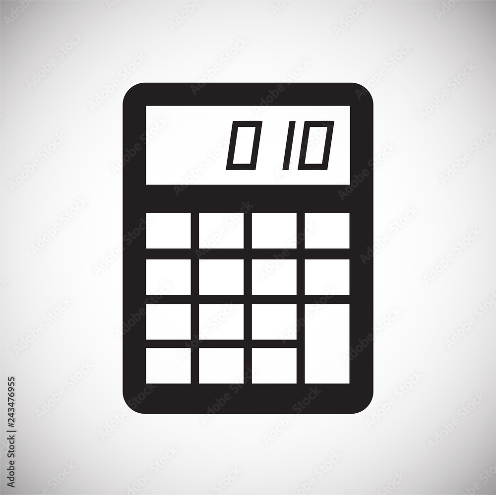 Poster business calculations icon on white background for graphic and web design, modern simple vector sign