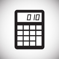 Business calculations icon on white background for graphic and web design, Modern simple vector sign. Internet concept. Trendy symbol for website design web button or mobile