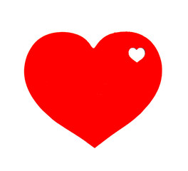 Valentines Day card background with heart isolated