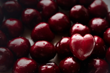 cherries heart love