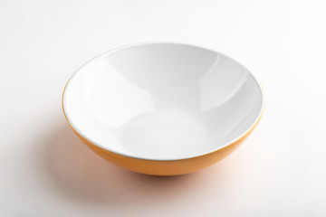 Soup plate with orange outside