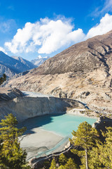 Gangapurna lake in Himalaya mountains, Nepal