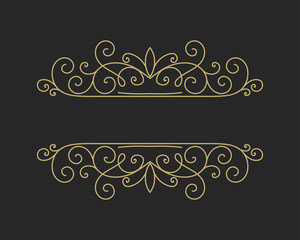 Hand drawn decorative border in retro style