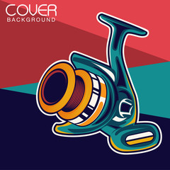 Poster with the announcement of the fishing tournamen - Vector