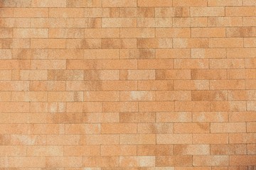 brick wall of a house in winter