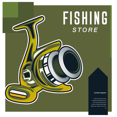 Gone fishing advertising poster