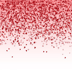 Pattern with hearts.Hearts fall from top to bottom. Valentine's day background.
