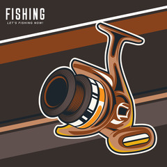 Retro poster of fisherman club