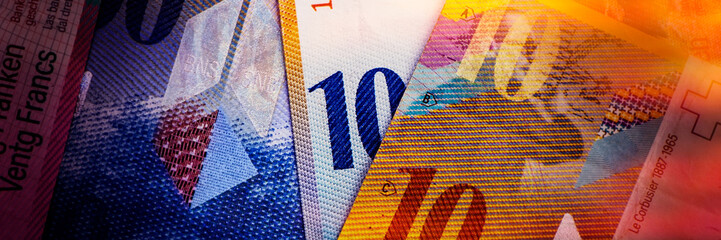 Swiss New Banknotes.  Web Banner.