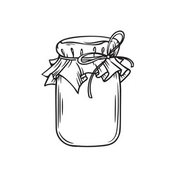 Jar of honey or glass jar - obrazy, fototapety, plakaty