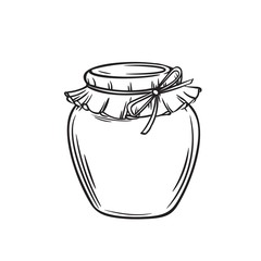 Jar of honey or glass jar
