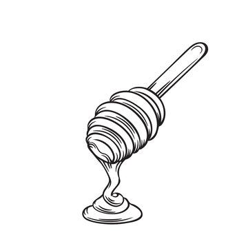 recommend clip art: outline honey dipper