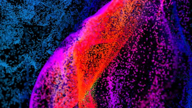 colorful particle explosion