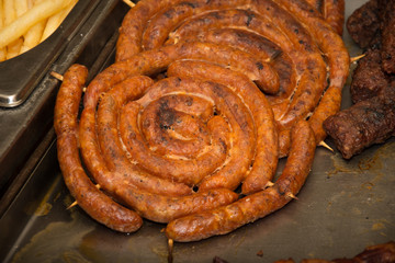 fried sausage in the shape of a circle