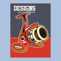 Retro poster of fisherman club