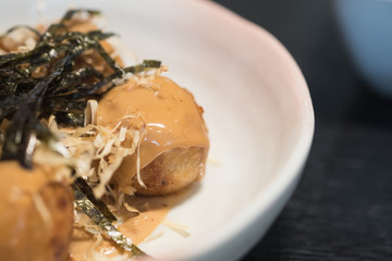 Takoyaki is a Japanese snack