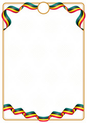 Frame and border of Mozambique colors flag