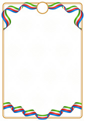 Frame and border of Equatorial Guinea colors flag
