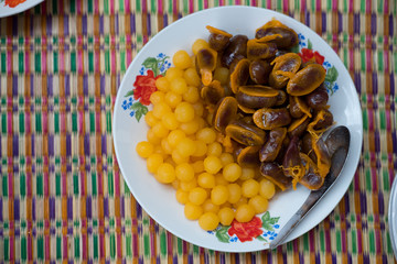 Traditional Thai sweet snack cuisine