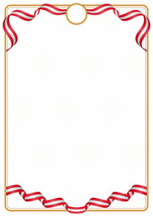 Frame and border of Peru colors flag