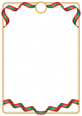Frame and border of Mauritania colors flag