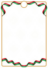 Frame and border of Libya colors flag