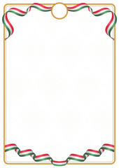 Frame and border of Hungary colors flag