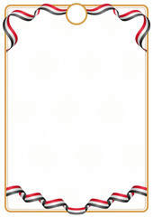 Frame and border of Iraq colors flag