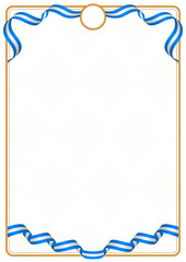 Frame and border of Honduras colors flag
