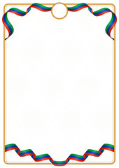 Frame and border of Dagestan colors flag