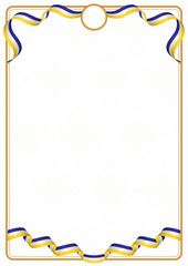 Frame and border of Buryatia colors flag