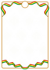 Obraz premium Frame and border of Bolivia colors flag