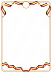 Obraz premium Frame and border of Belgium colors flag