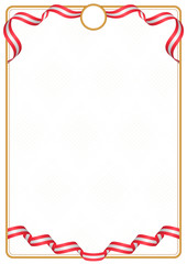 Frame and border of Austria colors flag