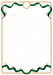 Frame and border of Pakistan colors flag