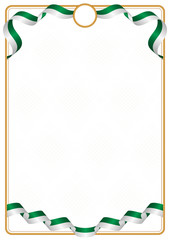 Frame and border of Algeria colors flag
