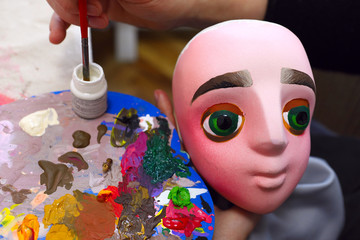Painting artist puppet theater puppet theater