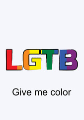 Cartel LGTB, dame color
