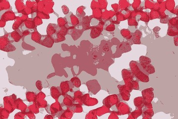 Raspberry background, textures of red fruits illustration