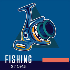Fishing sport or fisherman hobby cartoon poster