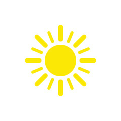 Sun icon vector isolated