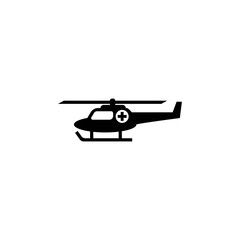 Vector illustration of helicopter in monochrome - Vector