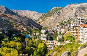 View of Zahle, the capital of Beqaa Governorate of Lebanon
