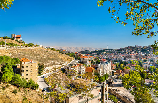 View of Zahle, the capital of Beqaa Governorate of Lebanon